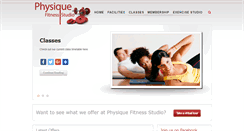 Desktop Screenshot of physiquefitnessstudio.com