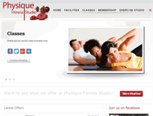 Tablet Screenshot of physiquefitnessstudio.com